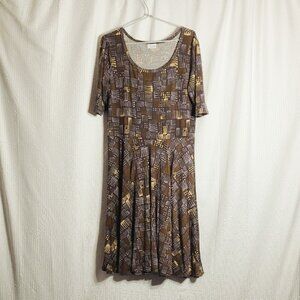LuLaRoe "Nicole" Women's Midi Dress Size XL